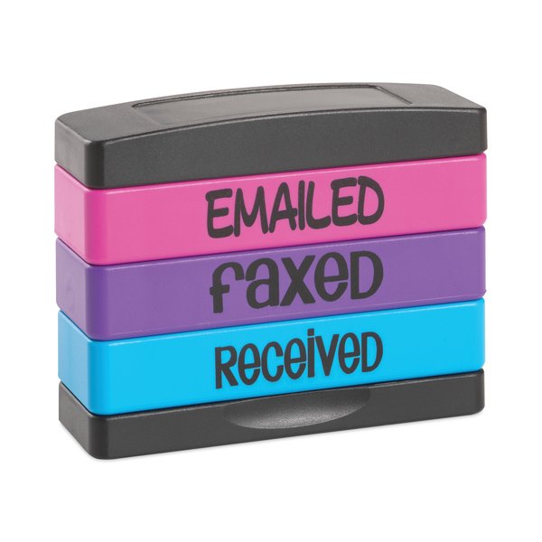 Stackstamp Stamp, Emailed-Faxed-Received, Asst. Ink 8800
